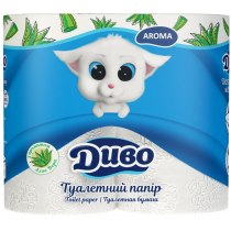 Папір туалетний 2 шари ДИВО Soft 4 рулони, білий