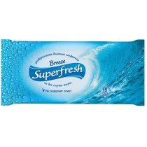 Серветки вологі Super Fresh Breeze 15 шт