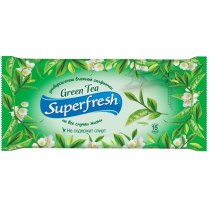 Серветки вологі Зелений чай Super Fresh 15 шт