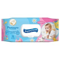 Серветки вологі для дітей і мам Super Fresh 72 шт