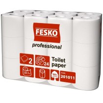 Папір туалетний 2 шари FESKO Professional S 24 рулони, білий