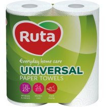 Рушники паперові 2 шари Ruta Universal 2 рулона