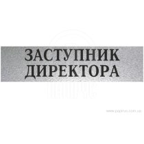 Табличка стандартна "ЗАСТУПНИК ДИРЕКТОРА", 200х70 мм