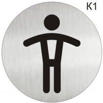 Інформаційна табличка - піктограма "Туалет чоловічий" d 100 мм