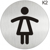 Інформаційна табличка - піктограма "Туалет Жіночий" d 100 мм