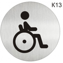Інформаційна табличка - піктограма "Місце для інвалідів" d 100 мм