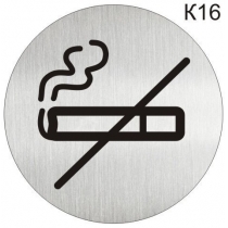 Інформаційна табличка - піктограма "Не палити, паління заборонено" d 100 мм