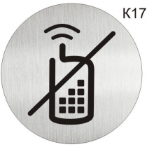 Інформаційна табличка - піктограма "Не дзвонити, не розмовляти по телефону, відключайте телефон" d 1