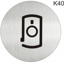 Інформаційна табличка - піктограма "Знімає прихована камера" d 100 мм