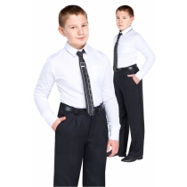 Штани для хлопчика Єгор чорні розмір 42 зріст 158 см