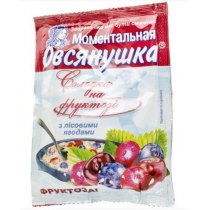 Каша Овсянушка с лесн.ягодами фруктозой и сливками, 40г