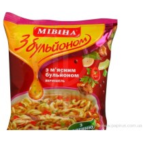 Вермишель Мівіна с мясным бульоном