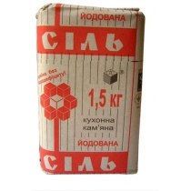 Сіль кам'яна йодована, 1.5 кг