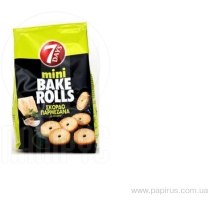 Сухарики 7 Days Bake Rolls мини чеснок-пармезан