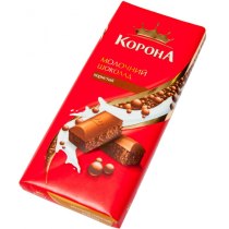 Шоколад Корона молочний пористий 90 г