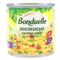Суміш овощн Кукурудза Bonduelle по-мексиканськи ж/б 340г