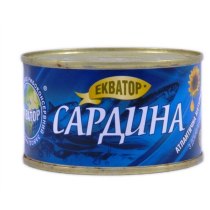 Сардина Екватор атлантическ натуральная с д/масла, 240г