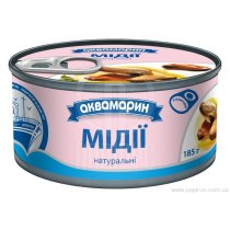 Мидии Аквамарин натуральные копченые в/м