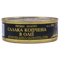 Салака Рижское золото копченная в масле, 240г