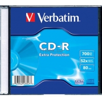 Диск CD-R 1шт Slim 700Mb 52x Extra VERBATIM 43347