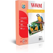 Фотопапір WWM А4, глянцевий 150г/м2, 50 арк.