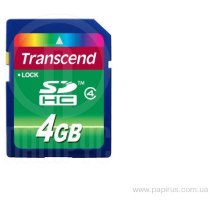 Карта памяти SDHC 4Gb Transcend