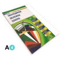 Обкладинка картон під шкіру А4 100 штук 230 г/м2 біла