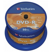 Диск DVD-R VERBATIM Cake, 4.7Gb, 50шт, 16х