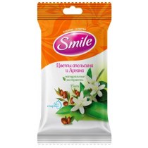 Серветки вологі Квіти апельсина і аргана Smile 15 шт