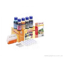 Набор перезаправляемых картриджей WWM для Canon Pixma IP4200/IP5300/MP830 (RC.CLI-8ARC) с АО чипами