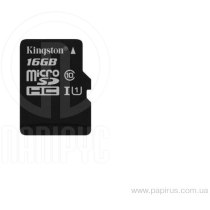 Карта памяти MicroSDHC 16GB  KINGSTON UHS-I no ad U1 (R45, W10MB/s)