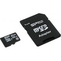 Карта пам'яті microSDHC 32Gb Silicon Power, кл.10 + SD адаптер