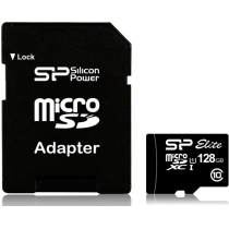 Карта пам'яті microSDXC 128Gb Silicon Power, кл.10 + SD адаптер
