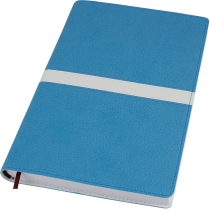 Діловий записник, Armonia, А5, м'яка  обкладинка, блакитний з білою полосою, білий блок