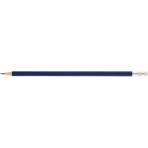 Олівець чорнографітний круглий Economix promo корпус синій, з гумкою