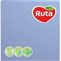 Салфетки бумажные RUTA Колор, 3 слоя 20 шт, голубые