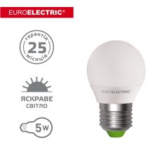 Лампа світодіодна серія "EE" G45 5W E27 4000K, EUROELECTRIC