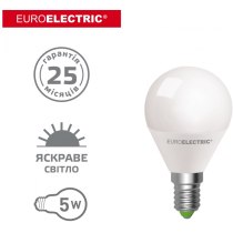 Лампа світодіодна серія "EE" G45 5W E14 4000K, EUROELECTRIC