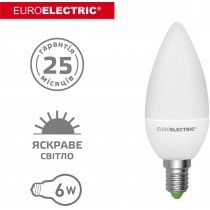 Лампа світодіодна серія "EE" CL 6W E14 4000K, EUROELECTRIC