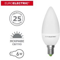 Лампа світодіодна серія "EE" CL 6W E14 4000K, EUROELECTRIC