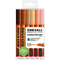 Набор акриловых маркеров ONE4ALL™ 127HS Character-Set, 2мм, 6 шт.