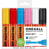 Набор акриловых маркеровONE4ALL™ 327HS сalligraf, 4-8 мм, 6 шт.