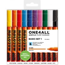 Набор акриловых маркеров ONE4ALL™ 127HS Basic-Set 1, 2 мм, 10 шт.