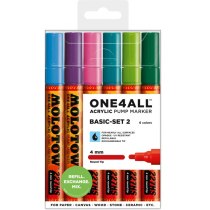 Набор акриловых маркеров ONE4ALL™ 227HS set 2, 4 мм, 6 шт.