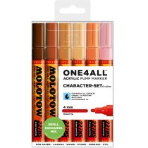 Набор акриловых маркеров ONE4ALL™ 227HS Сharacter, 4 мм, 6 шт.