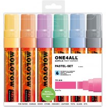 Набор акриловых маркеров ONE4ALL™ 627HS Pastel-Set, 15 мм, 6 шт.