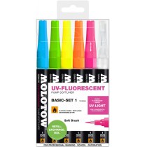 Набір маркерів GRAFX UV-Fluorescent Basic-Set 1, 1 мм, 6 шт.