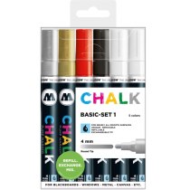 Набір маркерів крейдових CHALK Marker Basic-Set 1, 4мм, 6 шт.