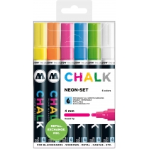 Набір маркерів крейдових CHALK Marker Basic-Set 2, Neon, 4мм, 6 шт.