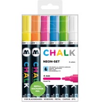 Набір маркерів крейдових CHALK Marker Basic-Set 2, Neon, 4мм, 6 шт.